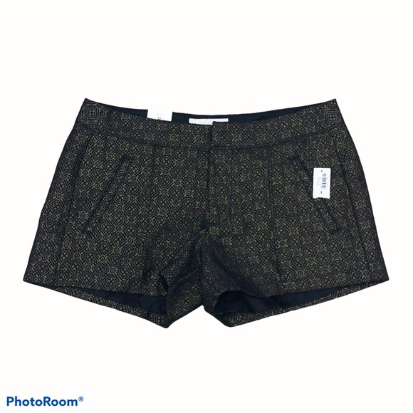 Old Navy low rise pocketed 3” inseam black with gold shorts - Picture 1 of 7
